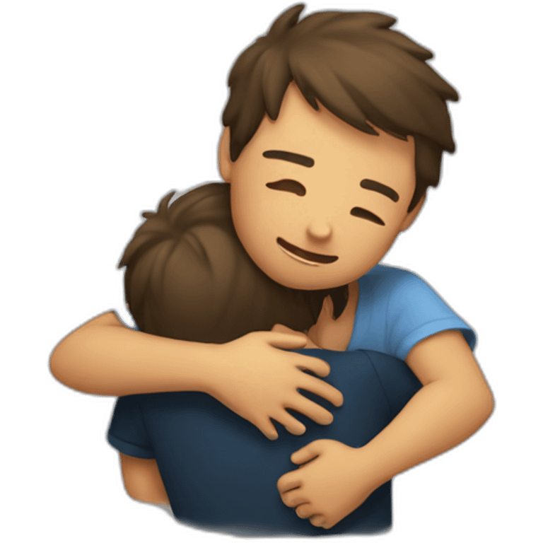 Hug boy emoji