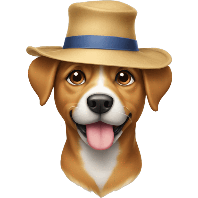 a dog with a hat emoji