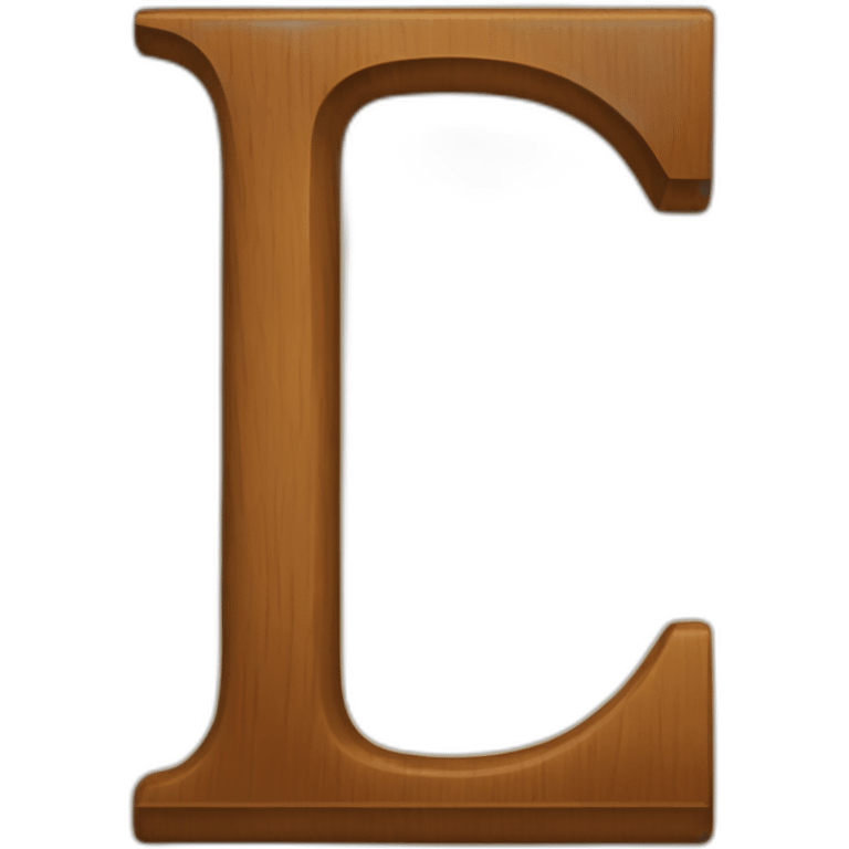 wooden piece of the letter "L" emoji