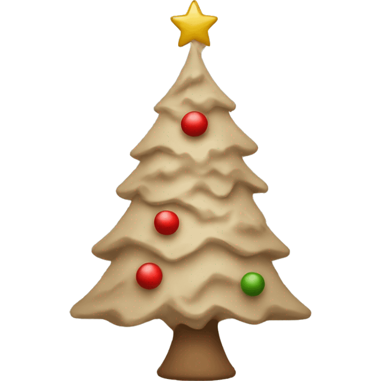 Beige Christmas tree emoji