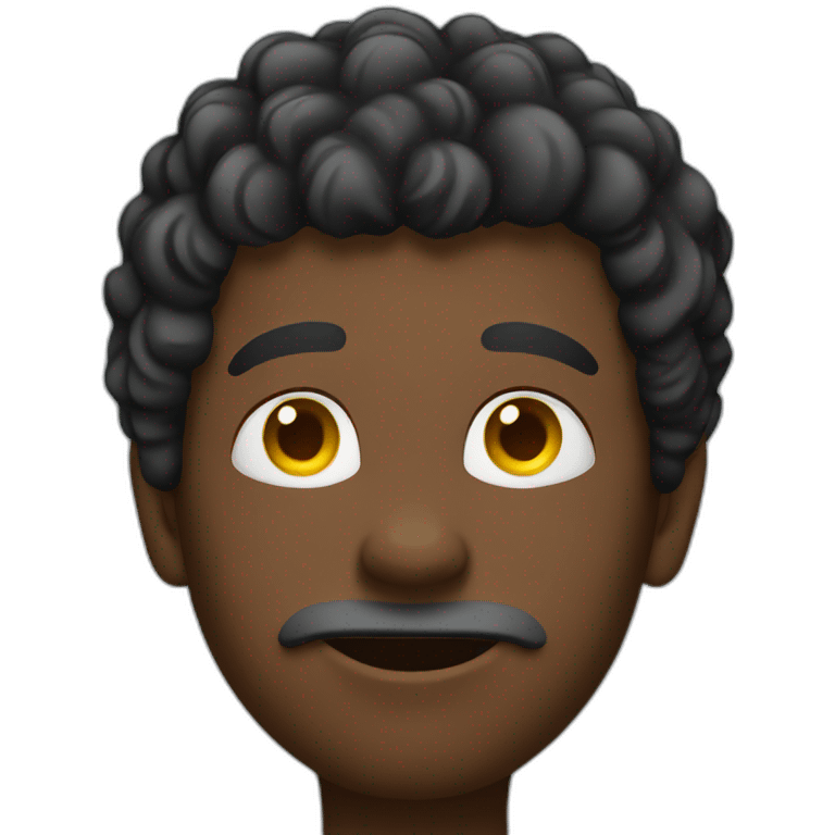 black man pointing his head emoji