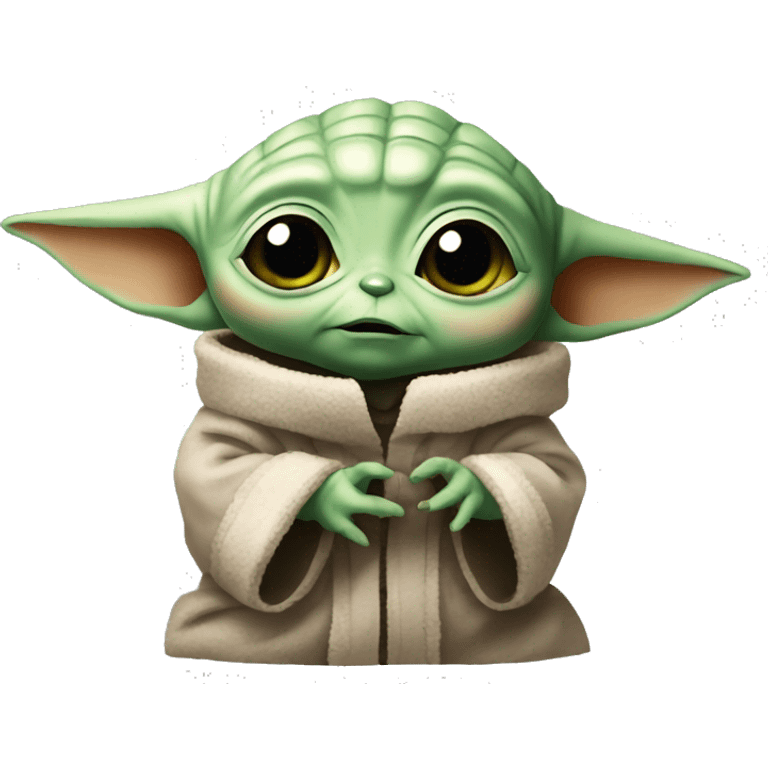  baby yoda asking for calm emoji