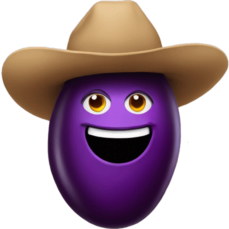 eggplant with cowboy emoji