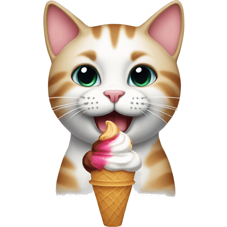 Cat with ice cream  emoji