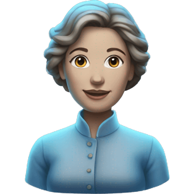 head hologram of a pioneer woman emoji