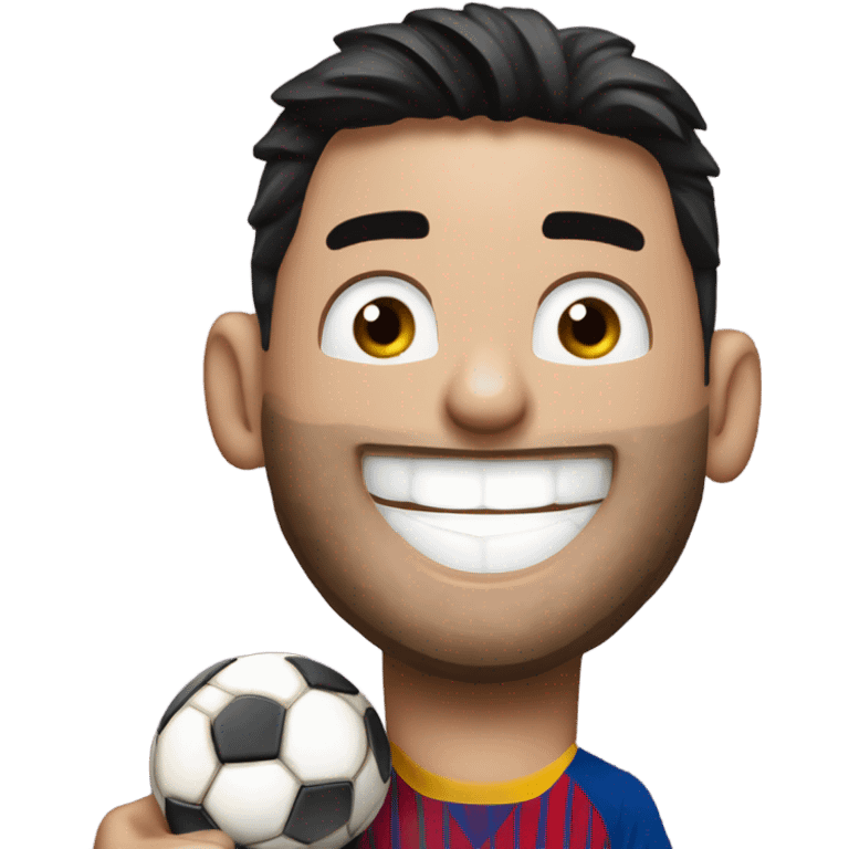 Messi con su copa del mundial emoji