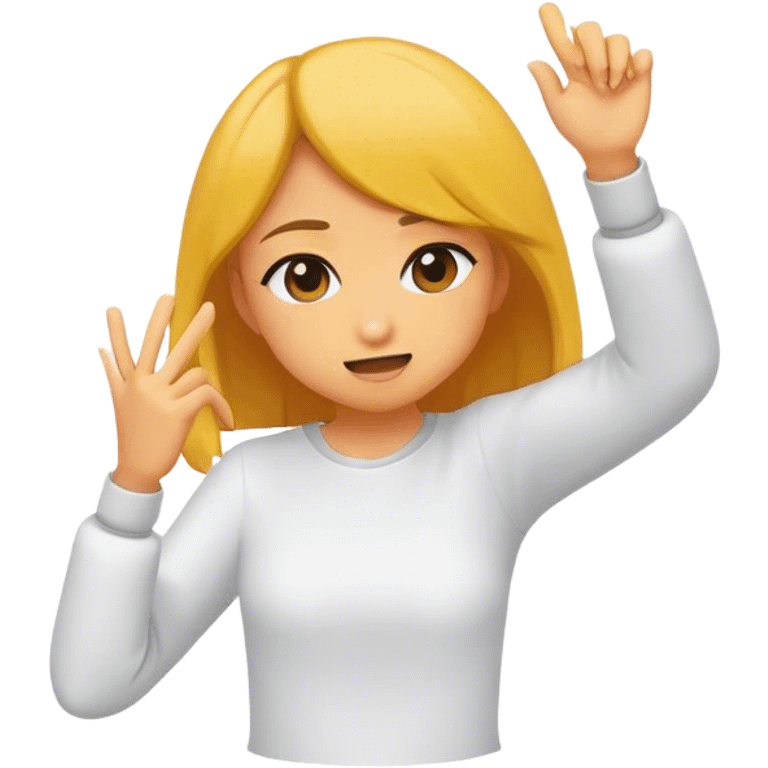 girl doing dab emoji