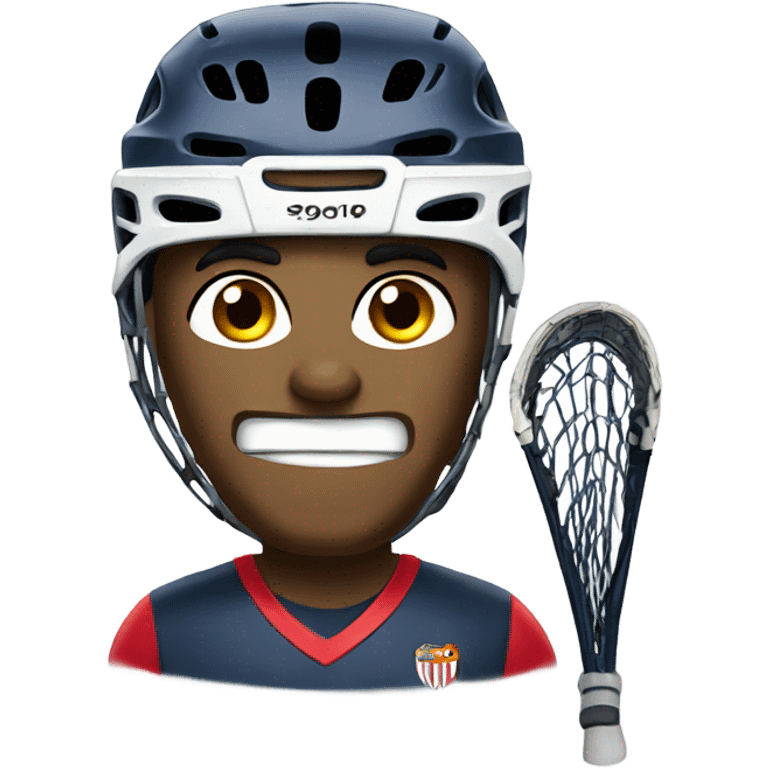 Speaking Spanish, whilst playing lacrosse emoji