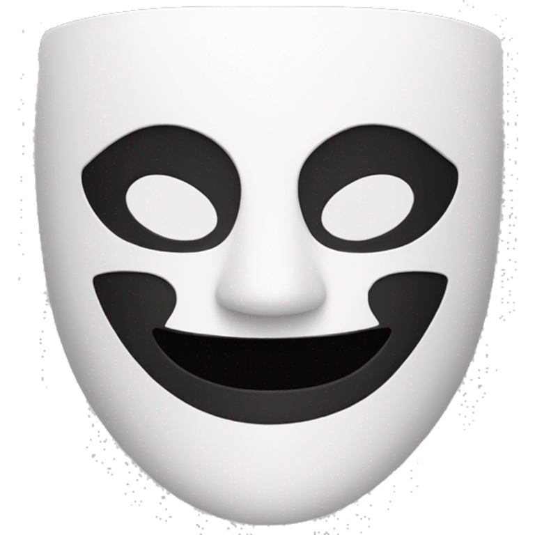 Black and white mask emoji