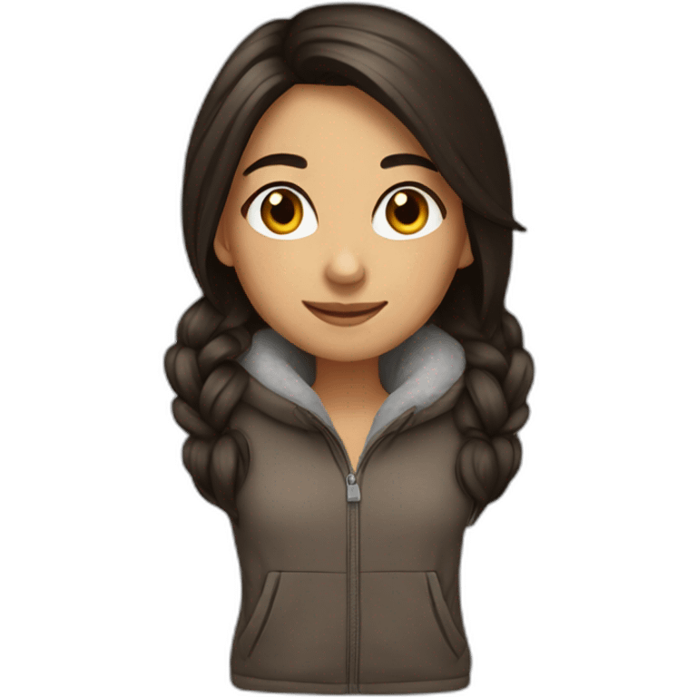 brune girl warm emoji