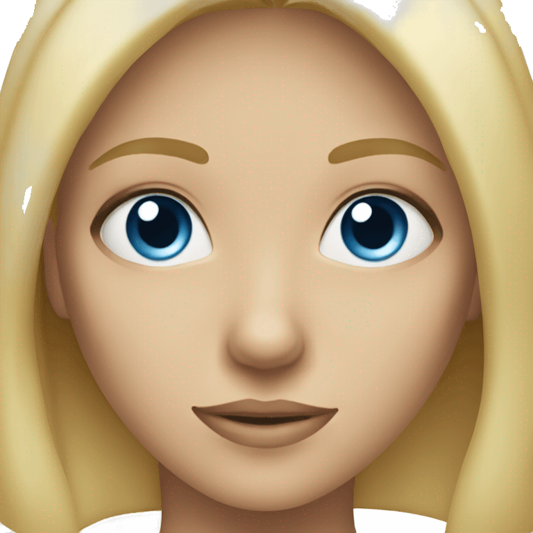 blonde girl blue eyes  emoji