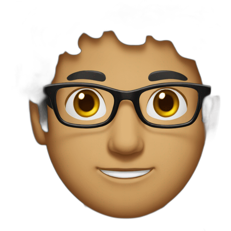 Musulman jeune arabe lunettes emoji