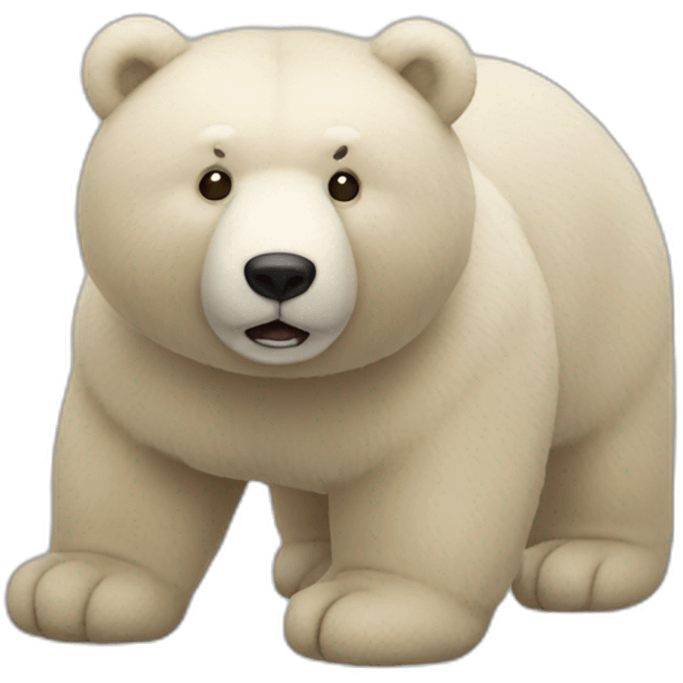 Beige ice bear teddy  emoji