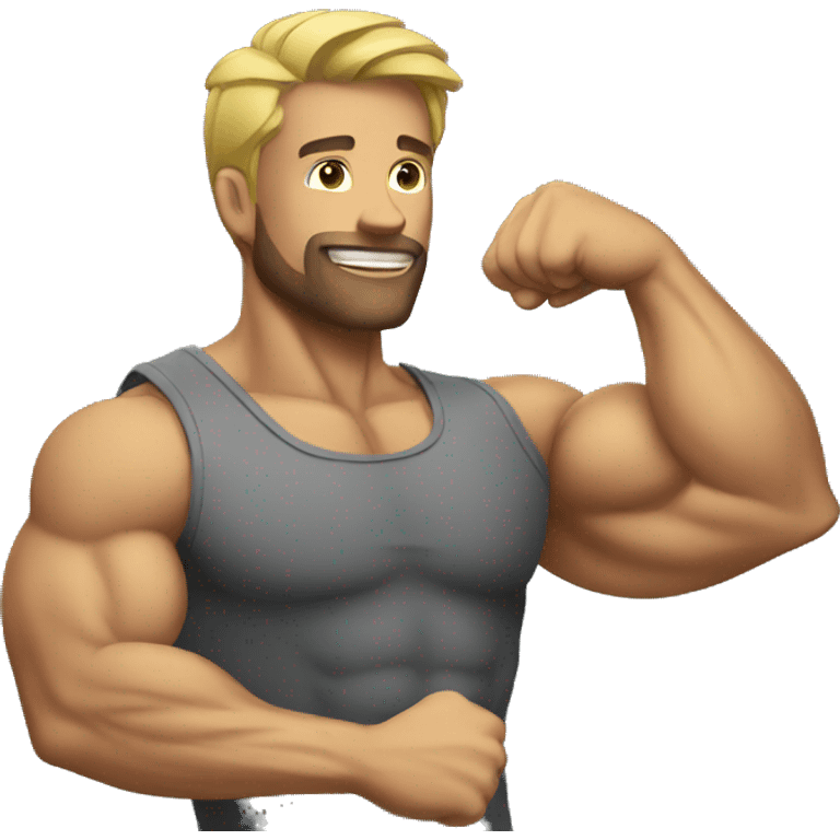 men doing biceps emoji