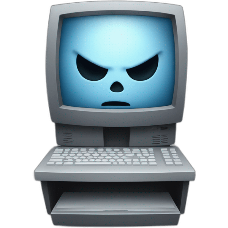 Evil computer emoji