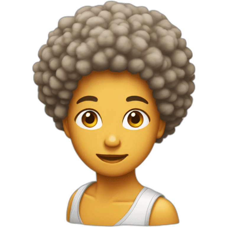 Poulet cheveux afro emoji