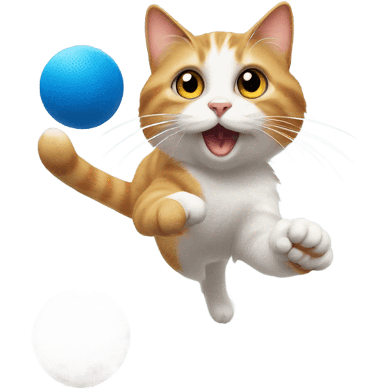 Cat playing ping pong emoji