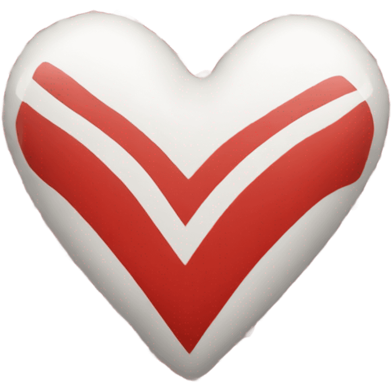 chevron red and white heart emoji