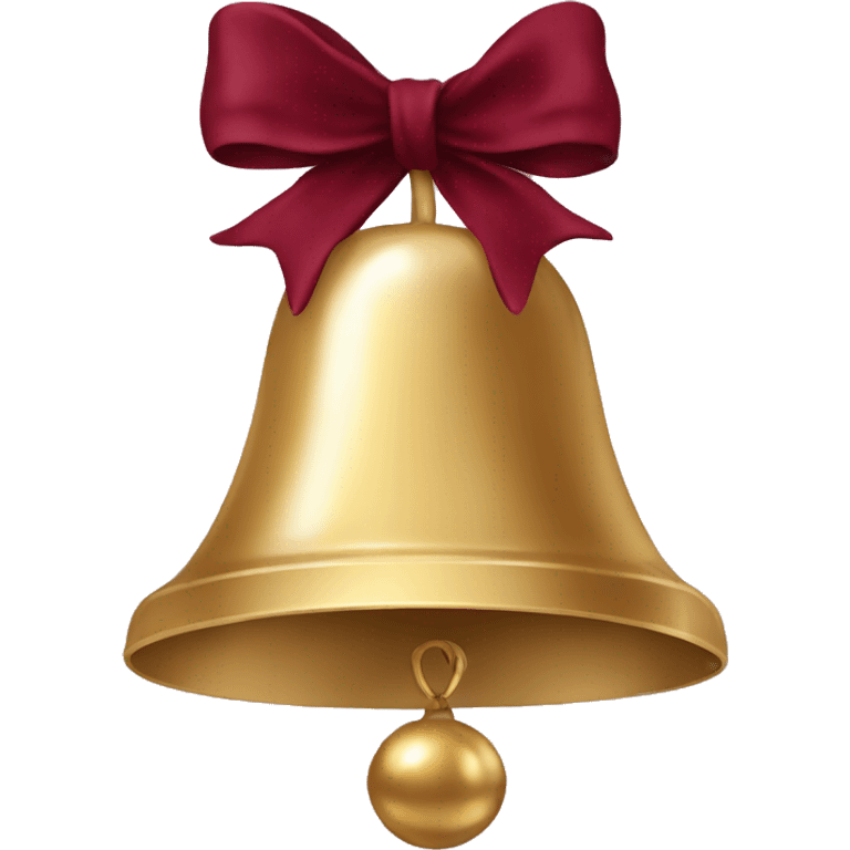 Christmas bells with burgundy bow emoji