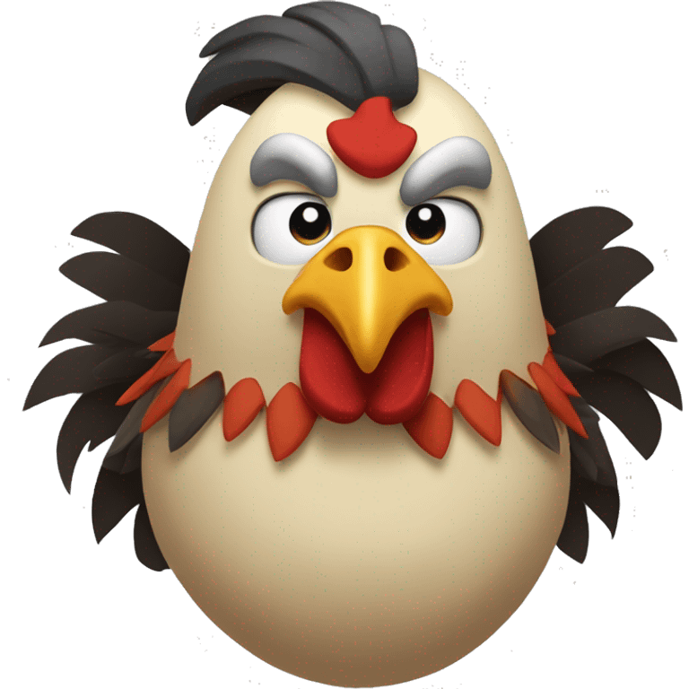 Masculine rooster knight with warner bros animation style emoji