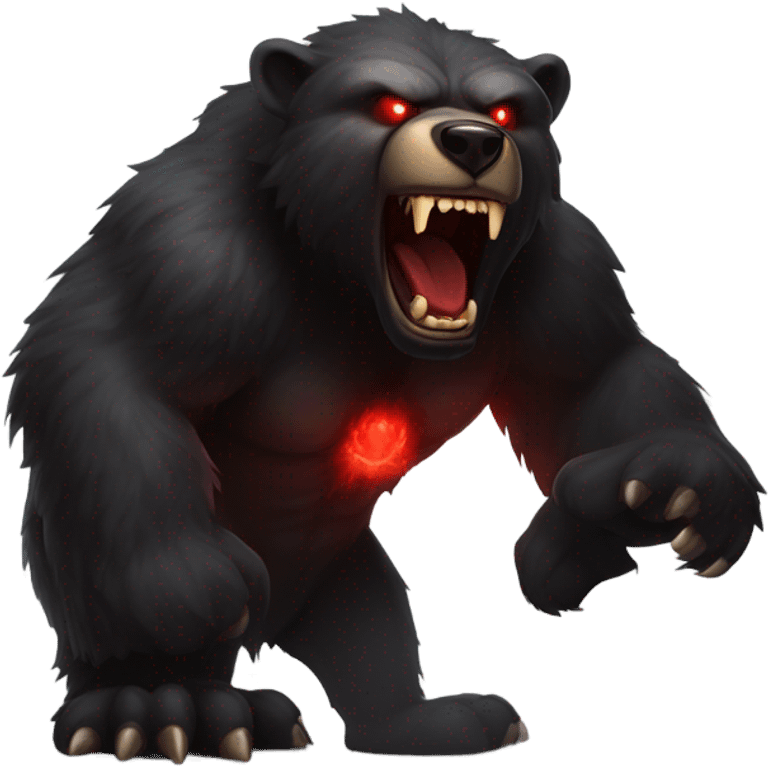 Evil bear emoji