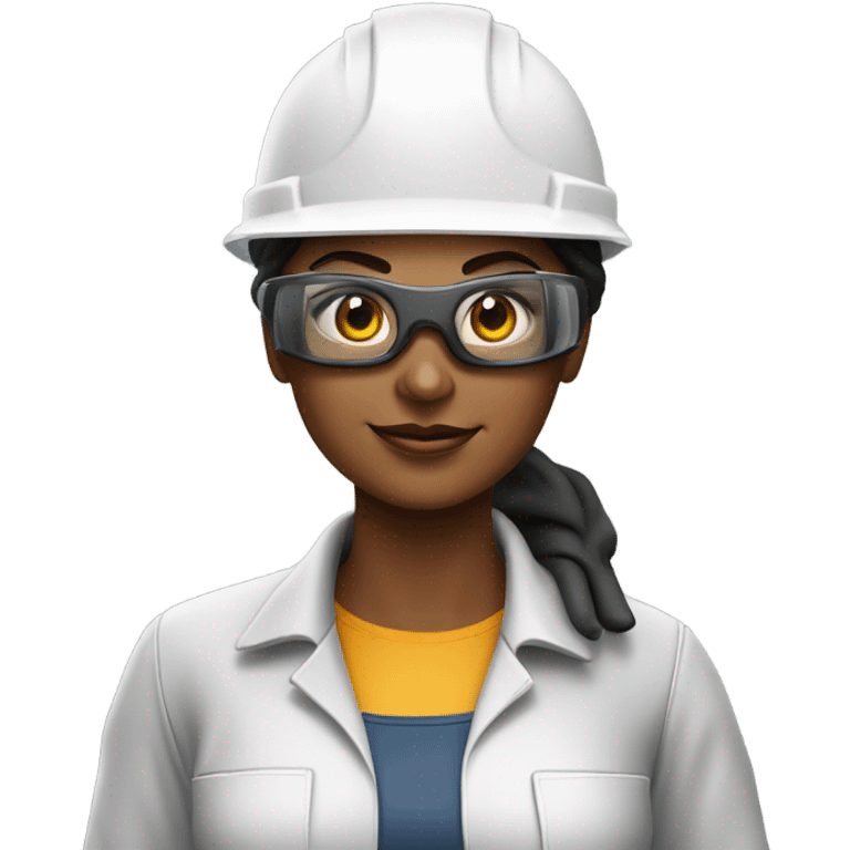 realistic AR/VR industrial woman emoji