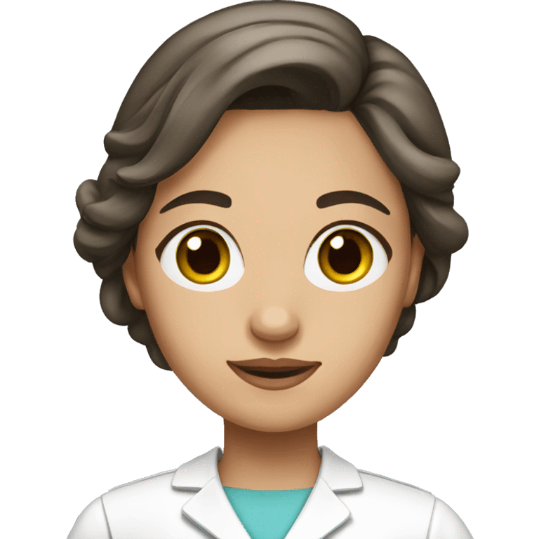 Young brunette female nurse emoji