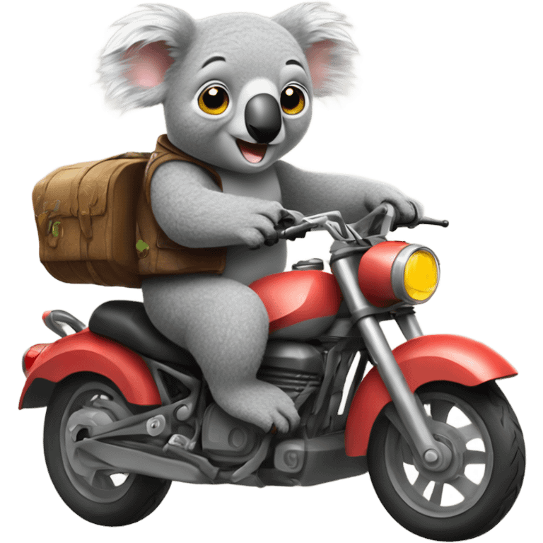 Koala on a motorcycle  emoji