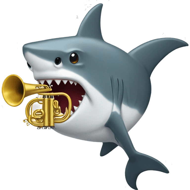 shark with trumpet emoji