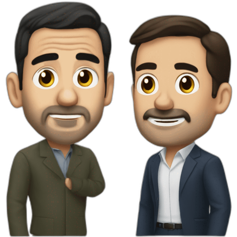 Pedro Sánchez abrazando a Santiago abascal emoji