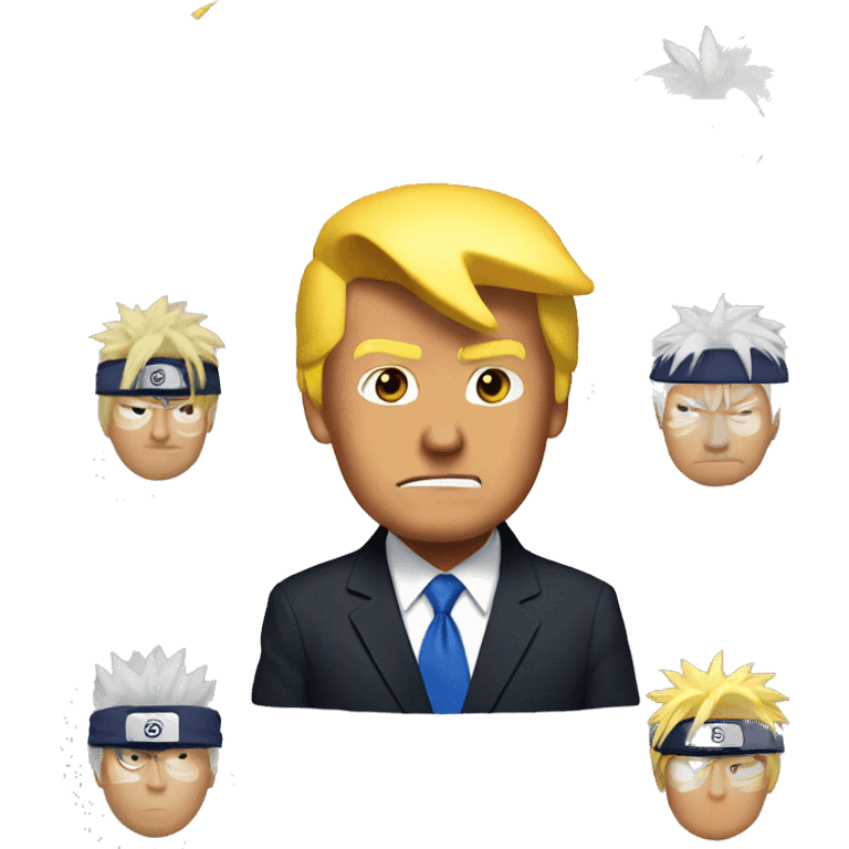 Donald trump wearing a Naruto headband  emoji