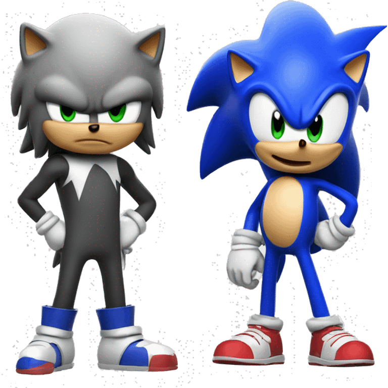 Pop smoke and sonic standing next to each other  emoji