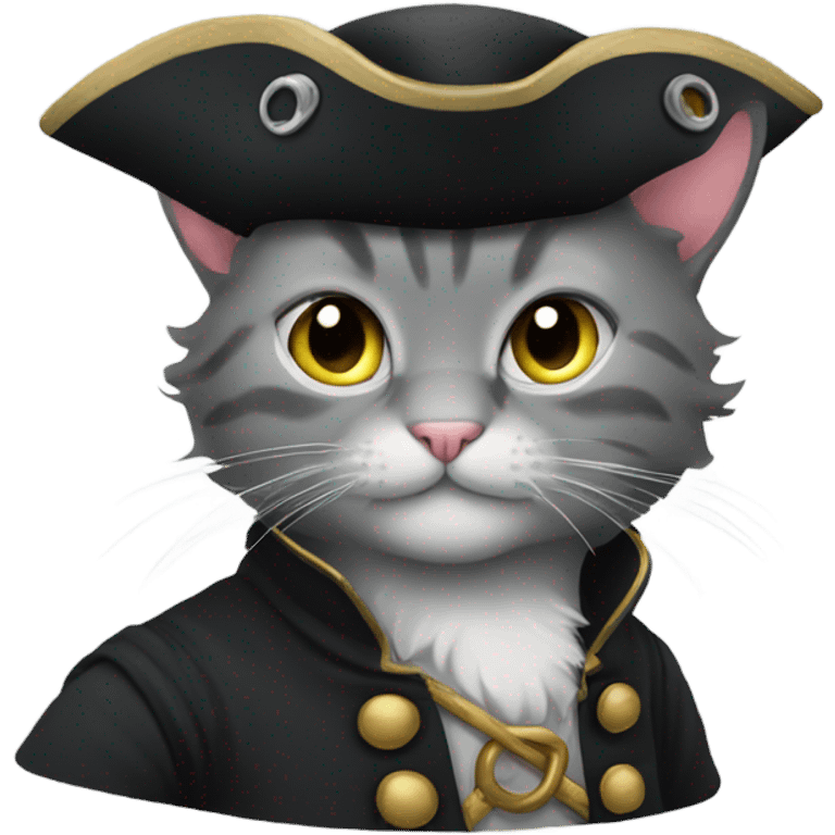 pirate gray cat emoji