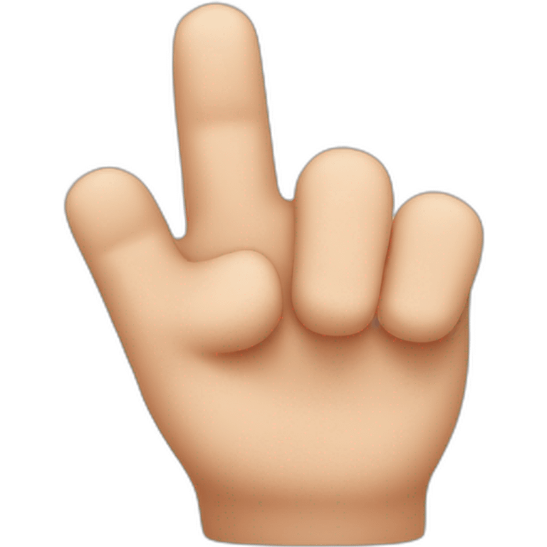 Thumb between index and middle finger emoji