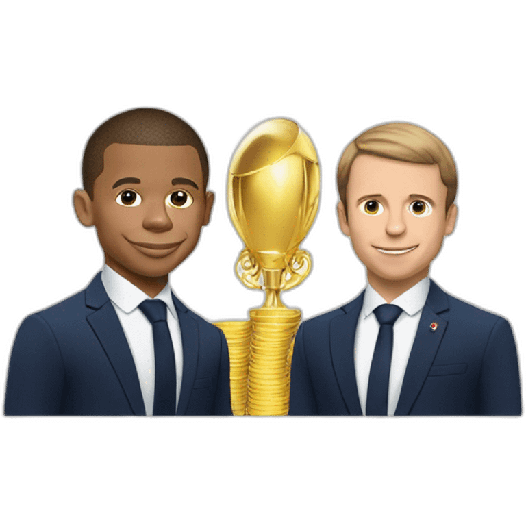 Mbappe et Macron s'échangent de l'argent emoji