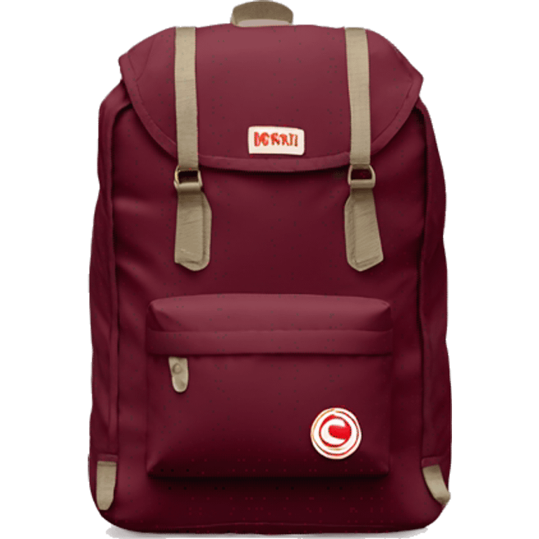 maroon kanken backpack emoji