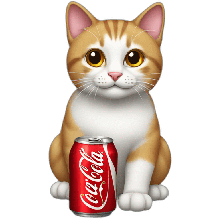 Cat with coca cola emoji