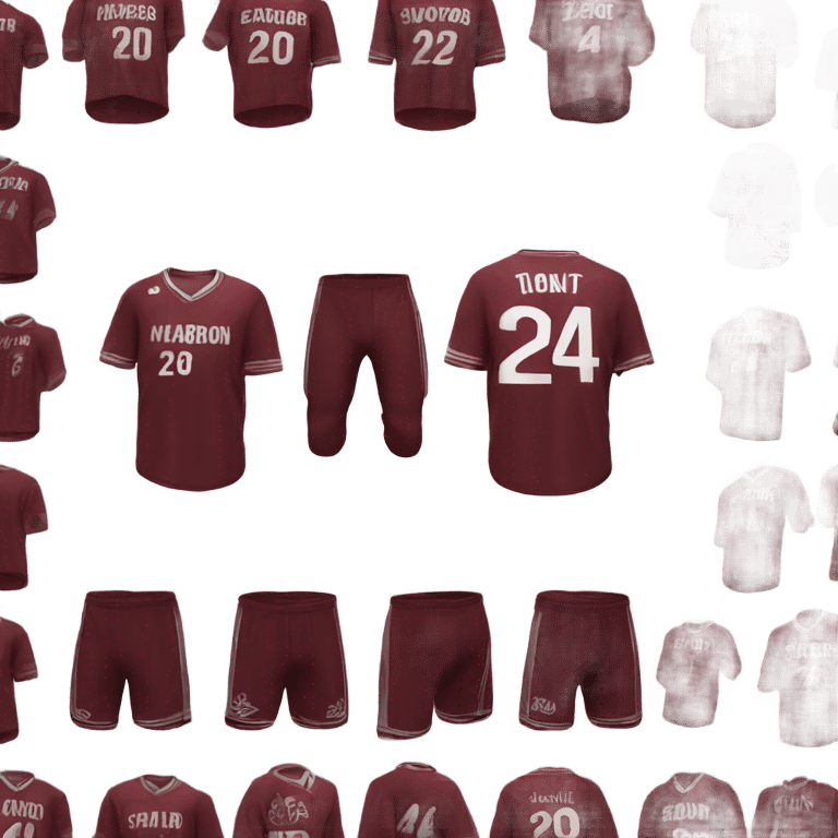 Maroon jersey with 24  emoji