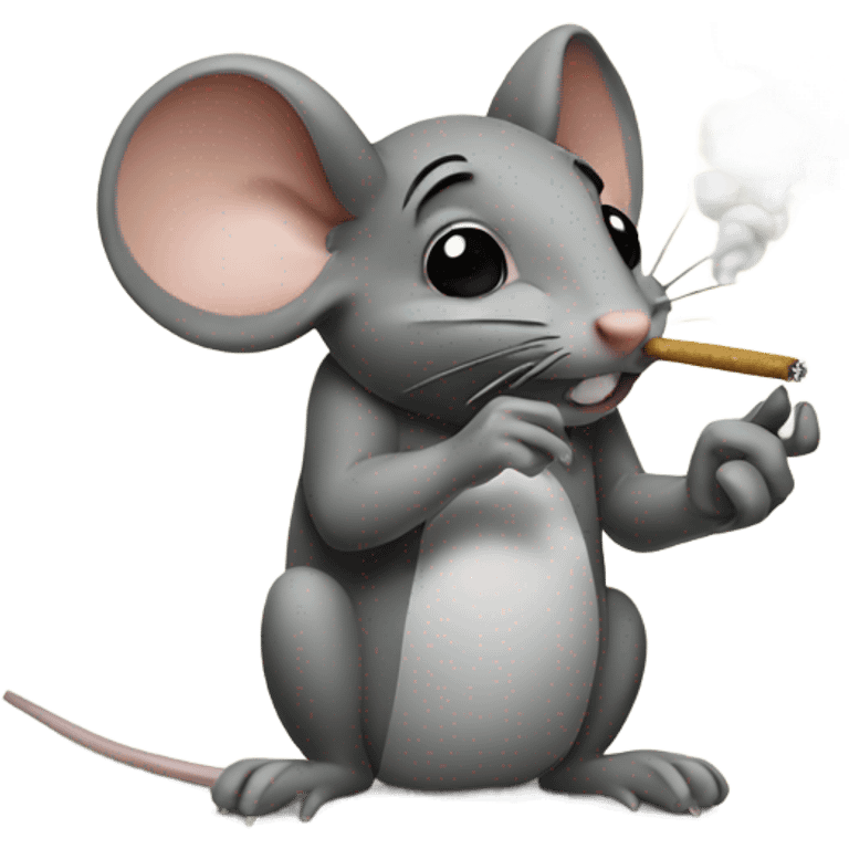 Mouse smoking cigarette  emoji