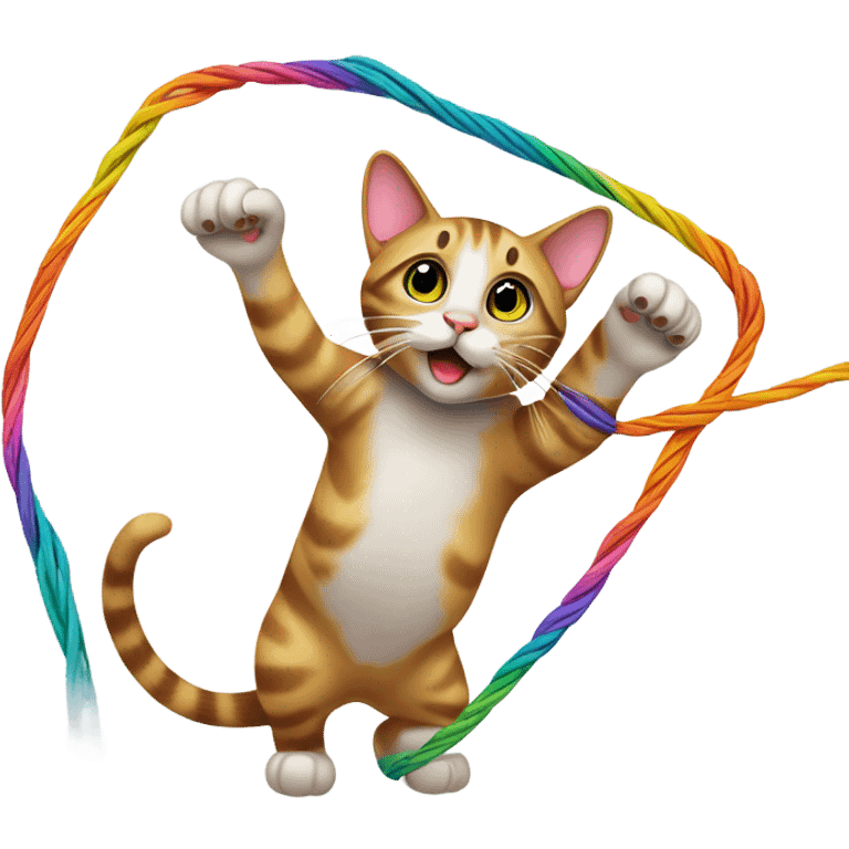 Cat with string emoji