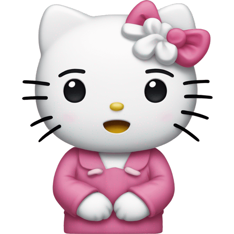 Hello kitty crying emoji