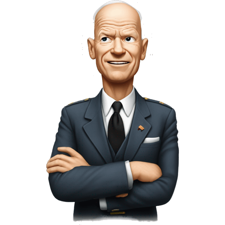 eisenhower photorealistic Gesturing no emoji