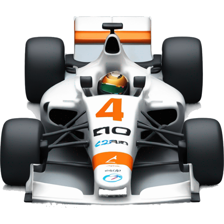  mclaren formula 1 car with number 4 emoji