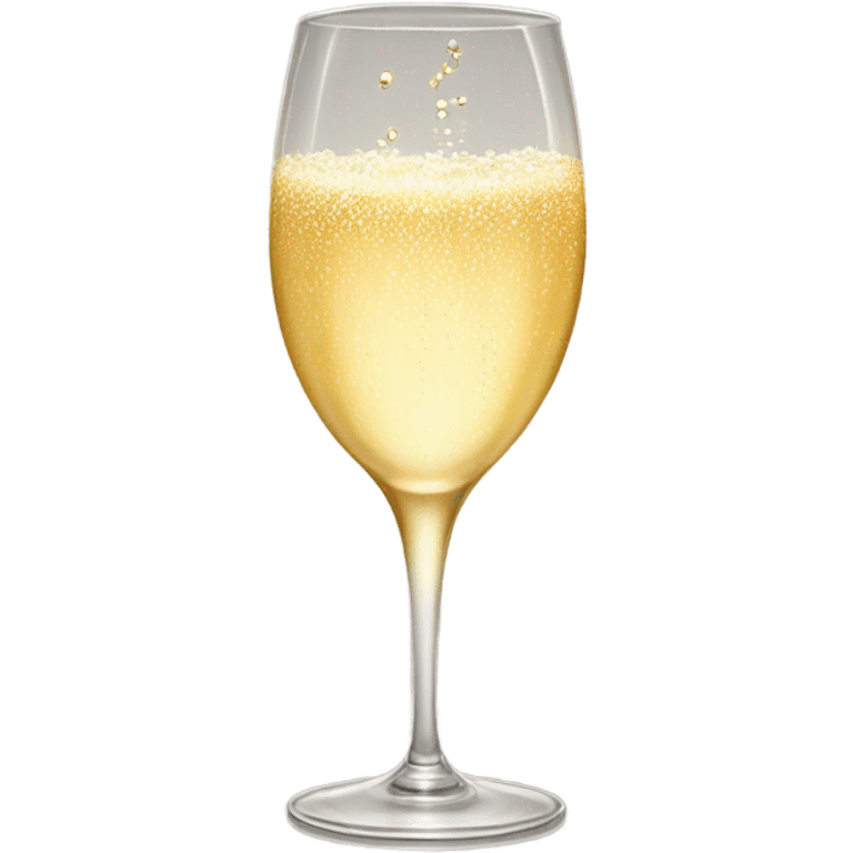 Clear glass of champagne  emoji