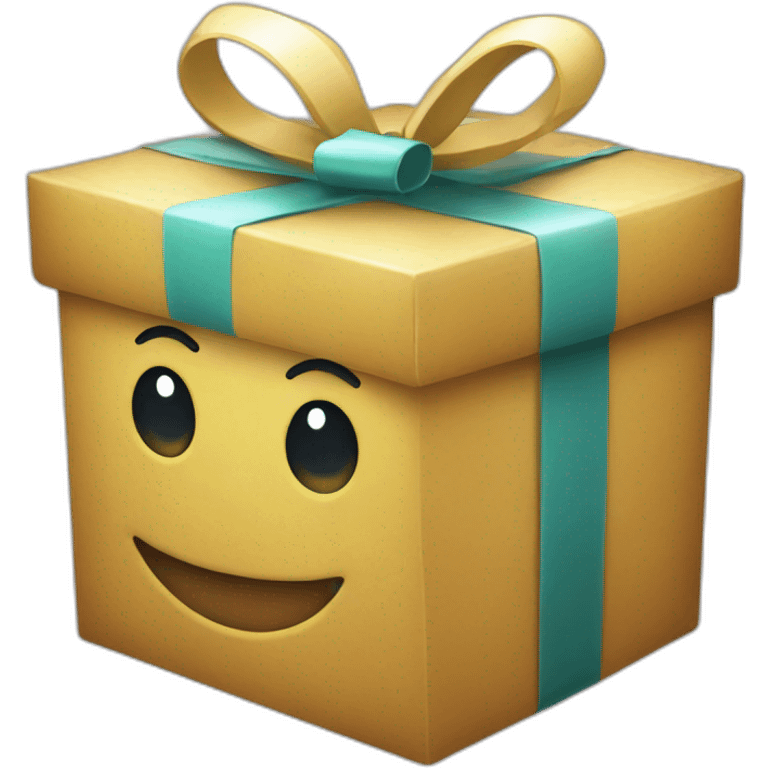 gift box with smile emoji