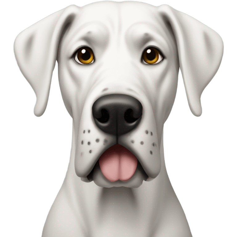 White Great Dane Packer fan  emoji