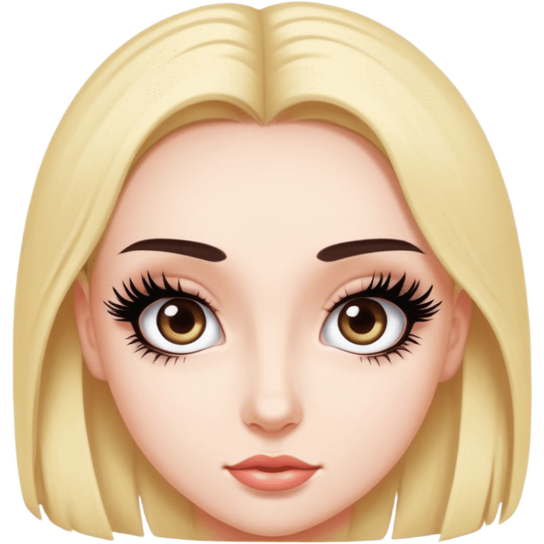 Girl with big eyelashes emoji