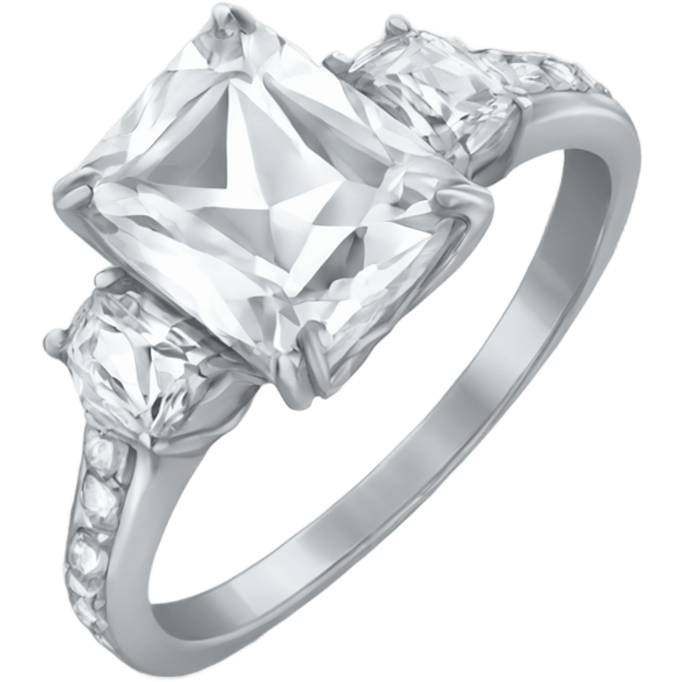 white diamond ring emoji