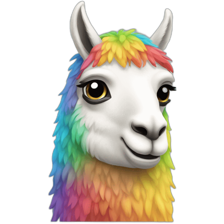 Rainbow llama emoji