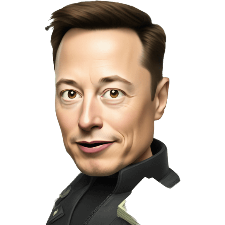 Elon musk with money emoji